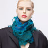 felted silk scarf turquoise